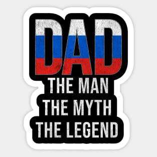 Russian Dad The Man The Myth The Legend - Gift for Russian Dad With Roots From Russian Sticker